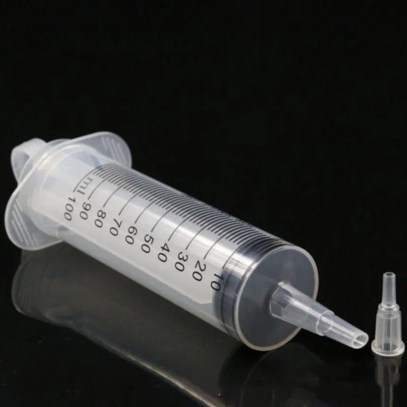 100ml/150ml Plastic Nutrient Sterile Health Measuring Syringe Tools Reusable Big Large Hydroponics Cat Feeding Supplies