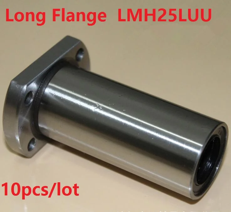 10pcs/lot LMH25LUU 25mm 25*40*112mm long Oval Flange linear motion ball bearings bushings CNC router parts 25x40x112mm