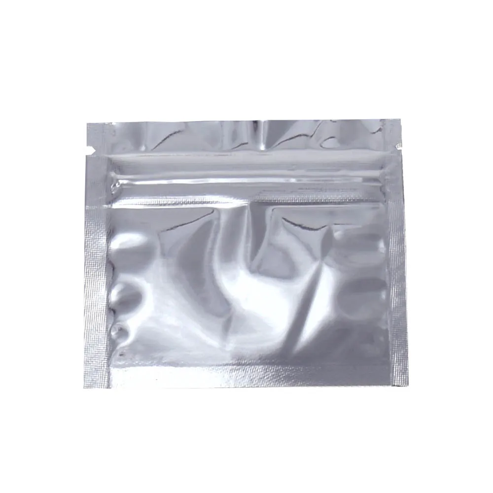 7.5*6.3cm Heat Seal Aluminum Foil Ziplock Bags Flat Zip Lock  Package Bag Retail Plastic Foil Zip Bags Free Shipping