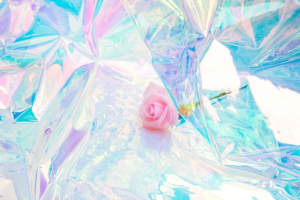 SICODA 137x30cm iridescent PVC bag material 0.1mm thickness waterproof background for web celebrity photograph needs