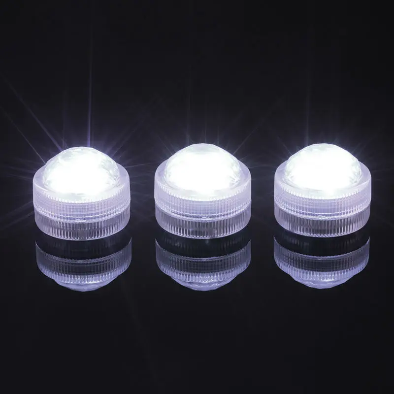 

New 10pcs/Lot Super Bright 3LED Submersible Waterproof Mini LED Tea Light Candle Lights For Wedding party decoration Vase Light