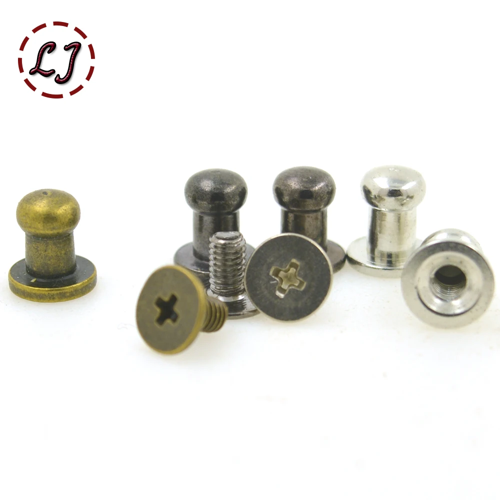 New arrive 30sets/lot alloy screw knob rivets handbag belt shoes watchband metal rivets crafts buckles accessories DIY handmade