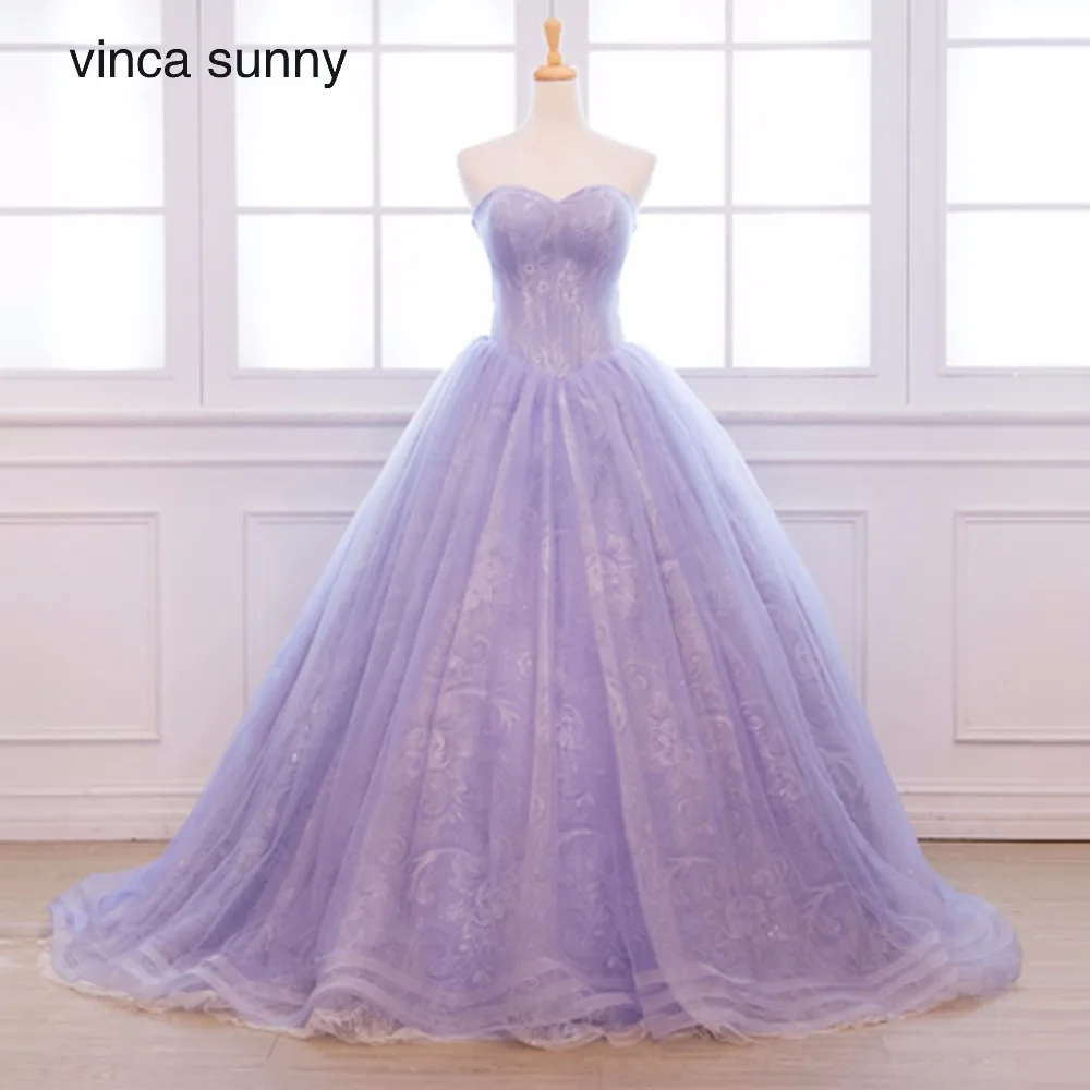 Vinca Sunny 2021 Ball Gown Wedding Dresses Sweetheart LaceFormal Purple Bridal Wedding Gowns 2021 New Fashion Vestido De Noiva