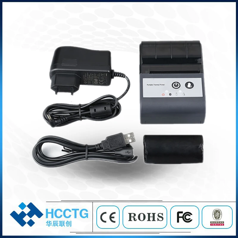 Mini 58 Mm Bluetooth Handheld Ponsel Thermal Printer Portabel HCC-T2P