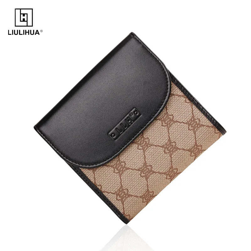 LLH New Fashion Gift New Men Wallets 2018 Organizer Leather Handbag Purse Fashion Card Holder Plaid Short Wallets