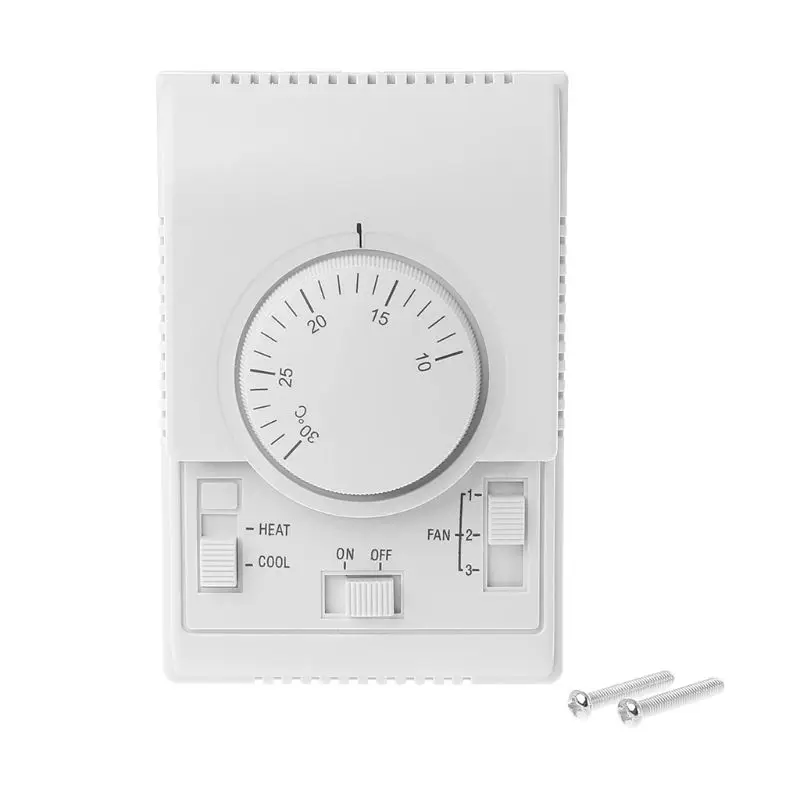 AC 220V Room Mechanical Thermostat Air Conditioner Fan Coil Thermostat Tempertaure Controller Warm