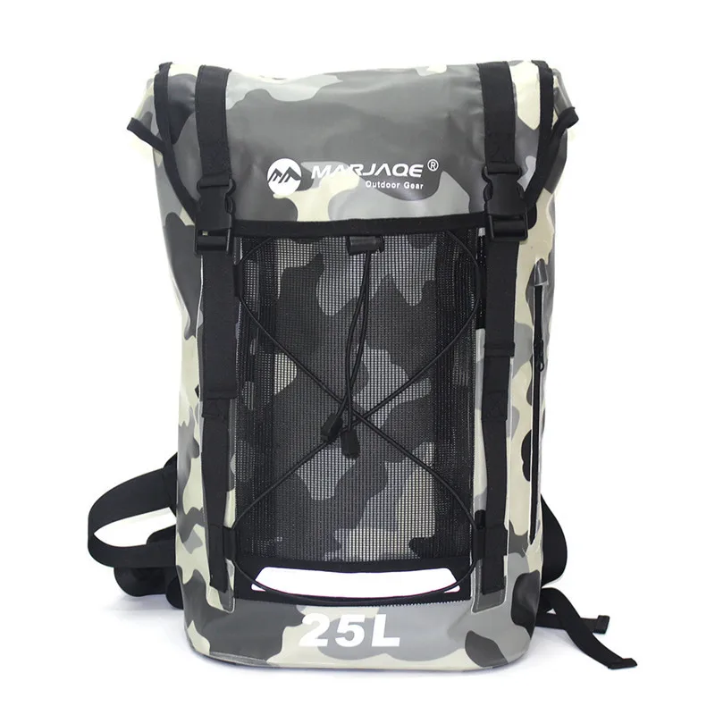 25L Waterproof Backpack Dry Bag Swimming Bag Adjustable Shoulder Strap Floating Dry Sack for Sailing Floating Boating Rafting