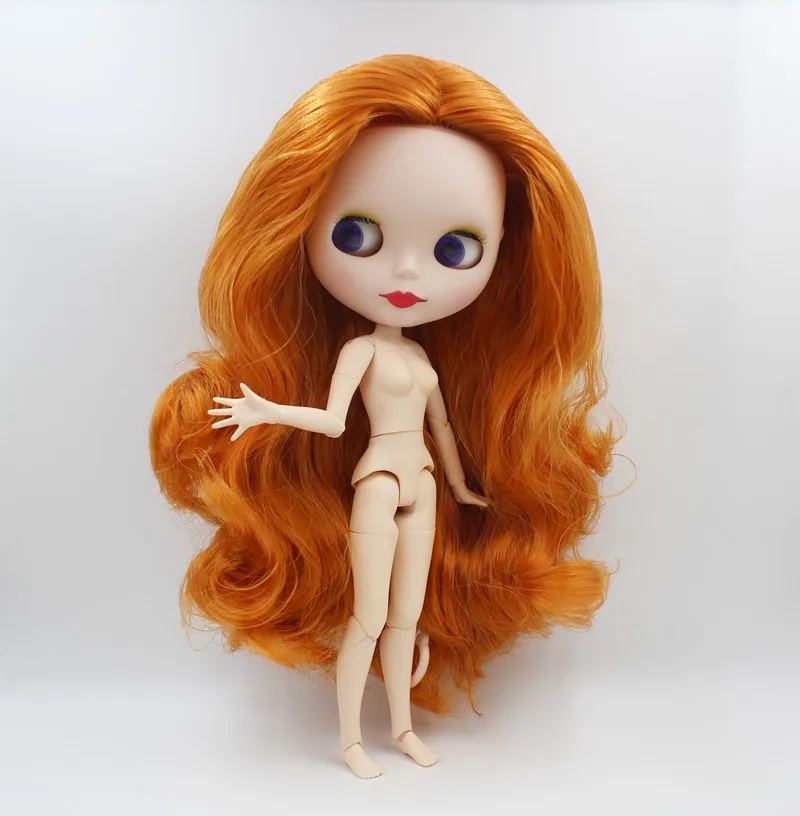 

Free Shipping BJD joint RBL-528MJ DIY Nude Blyth doll birthday gift for girl 4 colour big eye dolls with beautiful Hair cute toy