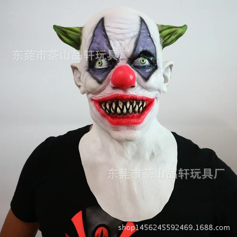 

Free Shipping Party Cosplay Joker Clown Costume Mask Creepy Evil Scary Halloween Clown Mask Full Head Funny Scary Mask free size