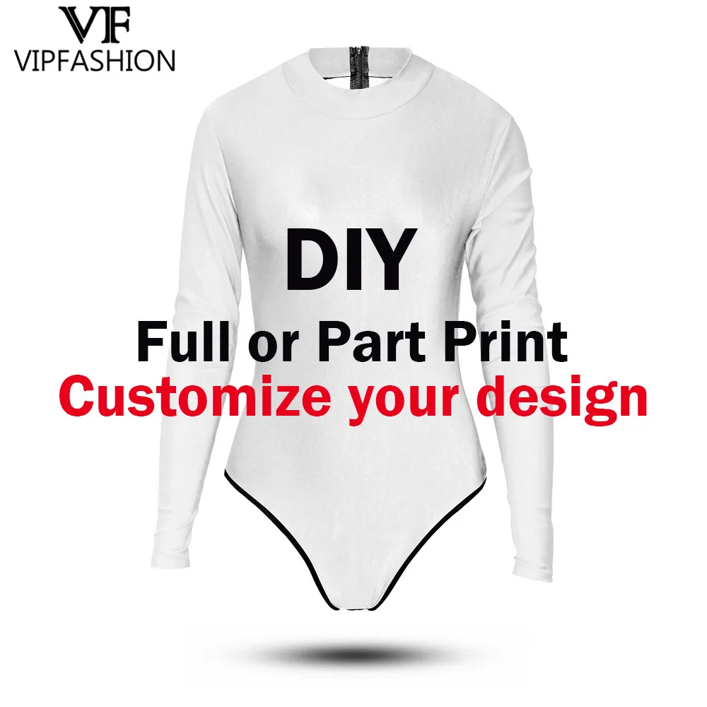 VIP FASHION-3D Bodysuit Cosplay Impresso, Maiô, Impressão Total ou Parcial, DIY Personalizado Sua Própria Imagem, Sexy Zentai Suit