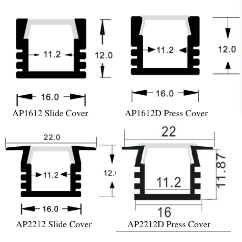 40m (20pcs) a lot, 2m per piece anodized LED aluminum profile for led strip light