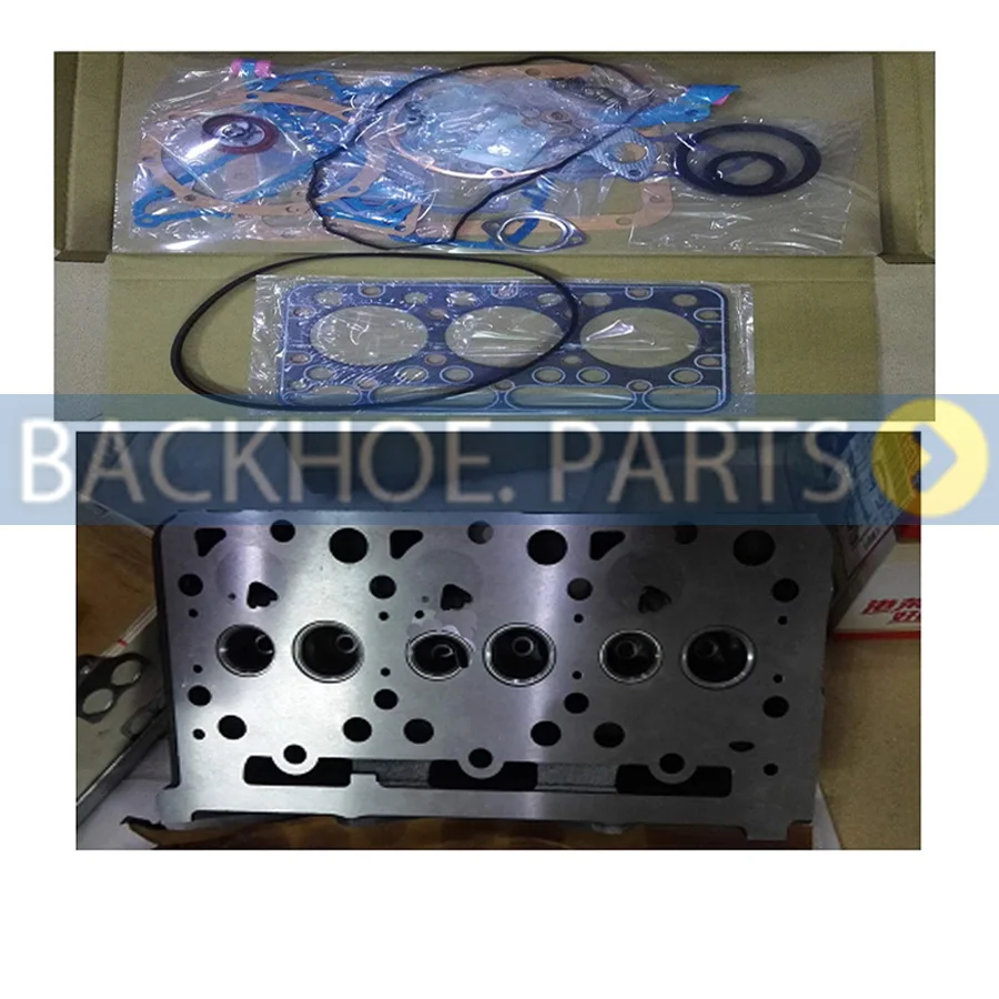 D1503 Complete Cylinder Head + Full Gasket set For Kubota KX91-3 U35 R420 L2900 L3000 Excavator