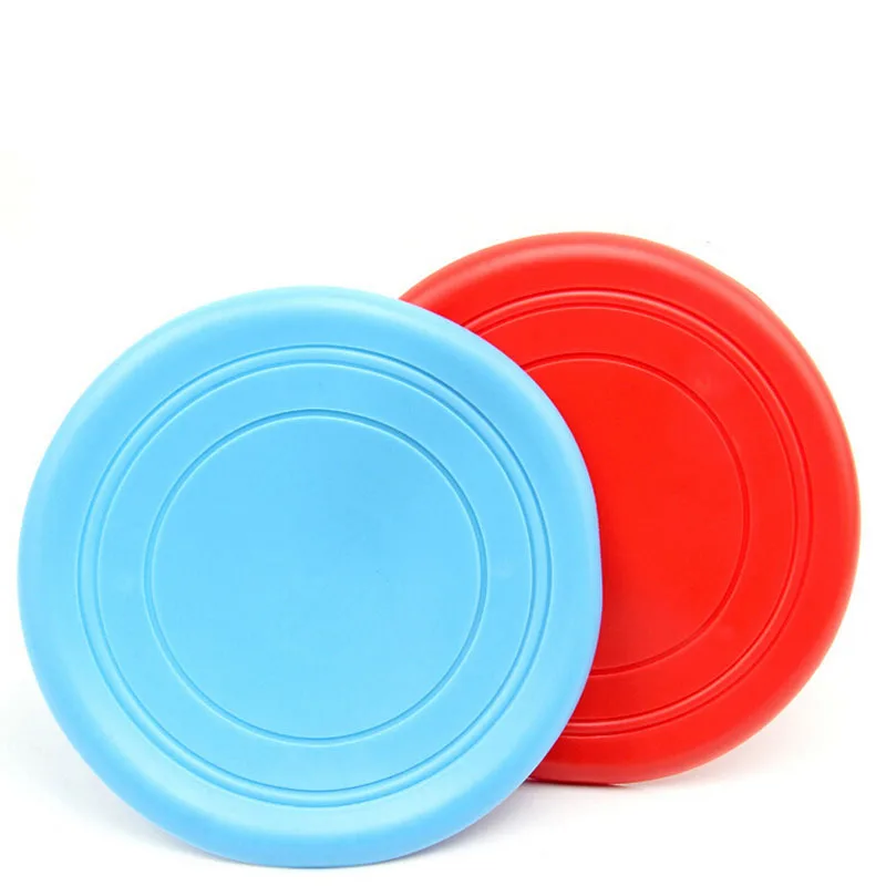 Soft Dog Flying Disc Resistant Chew Rubber Pet Dog Training Flying Saucer 7 Colors Dog Interactive Toys