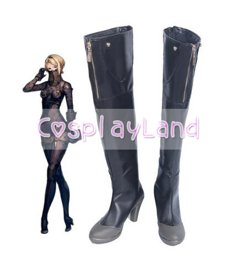 Nier Automata Operator 60 Game Cosplay Boots Shoes Halloween Party Cosplay Boots Custom Made for Adult Women Long Shoes