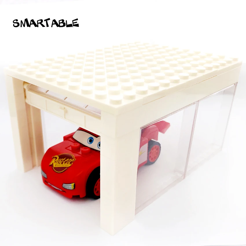 Smartable Garage with Rolling Door MOC Parts Building Blocks Toys For Kids DIY Big Luxury House Compatible All Brands City Gift