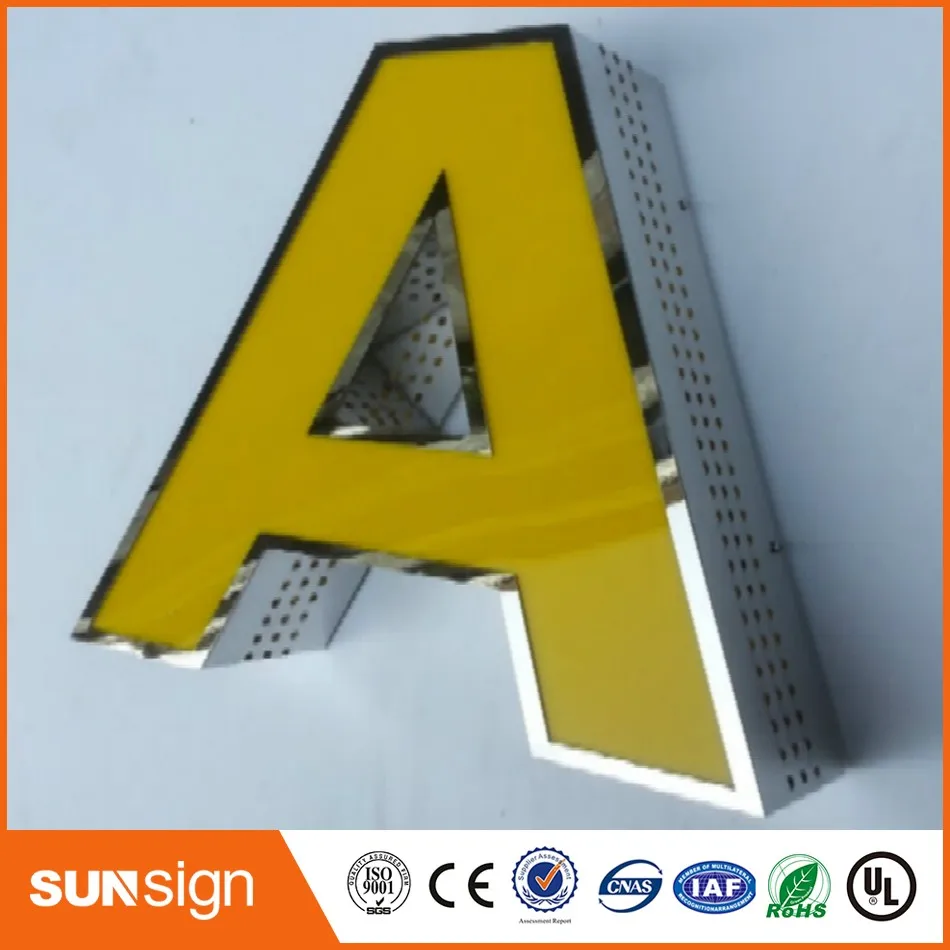 Wholesale stainless steel signs Outdoor illuminated signs