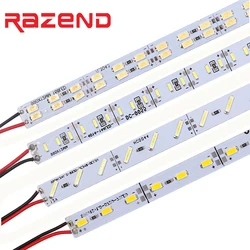 10 sztuk/partia 12V twarde taśmy LED aluminium bar światła sztywne 7020 4014 5630 SMD taśmy led światła 50cm 36leds 72leds zimny biały