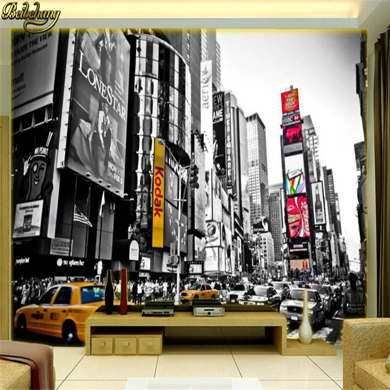 custom bedroom TV in New York building murals for living room 3Ddimensional space mural wall paper European People Wallpaper