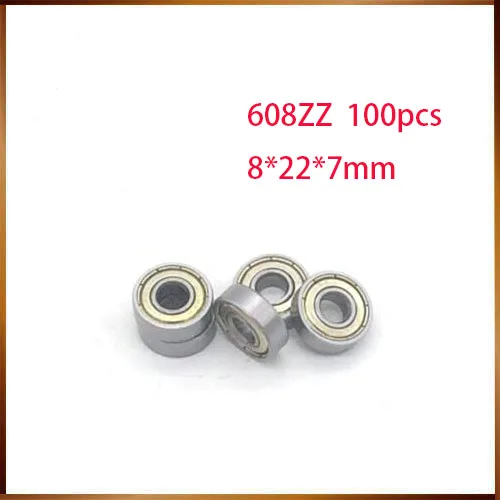 

608zz abec 100pcs 608zz 608z 8x22x7 mm Bearing Abec-7 carbon Miniature 608 Zz Longboard Skateboard Ball Bearings 608-2z