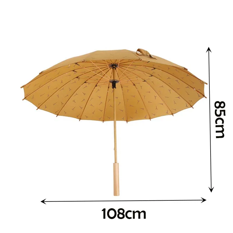 Hot Sale Brand Rain Umbrella Men Quality 16K Windproof Wooden Handle Large Men Umbrella Rain Black Elegantly Business Umbrella