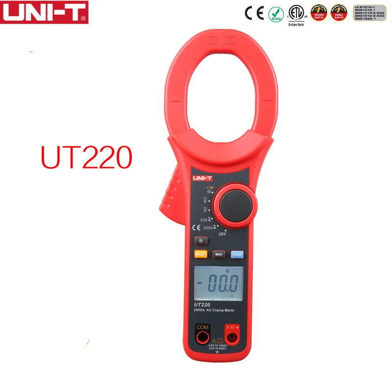 UNI-T UT220 2000A Digital Clamp Meters Measure Multimeters Auto Range Resistance