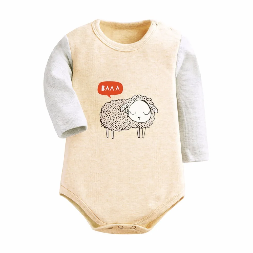 طفل الملابس 2 أجزاء/وحدة ارتداءها ملابس الطفل طويلة الأكمام الأغنام الطباعة الشتاء الطفل الوليد حللا داخلية طفل