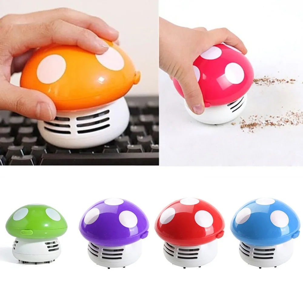 Máy Hút Bụi Mini 6 Màu Sắc Dễ Thương Mini Nấm Góc Bàn Bàn Bụi Máy Hút Bụi Cho Xe Máy Tính Nhà Swivel Sweeper