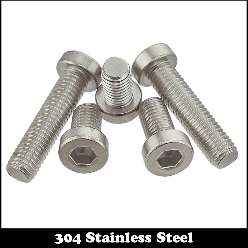 

M6*10 M6x10 M6*12 M6x12 M6*16 M6x16 M6*20 M6x20 304 Stainless Steel ss Hex Hexagon Socket Allen Head Cap Screw With Reduced Head