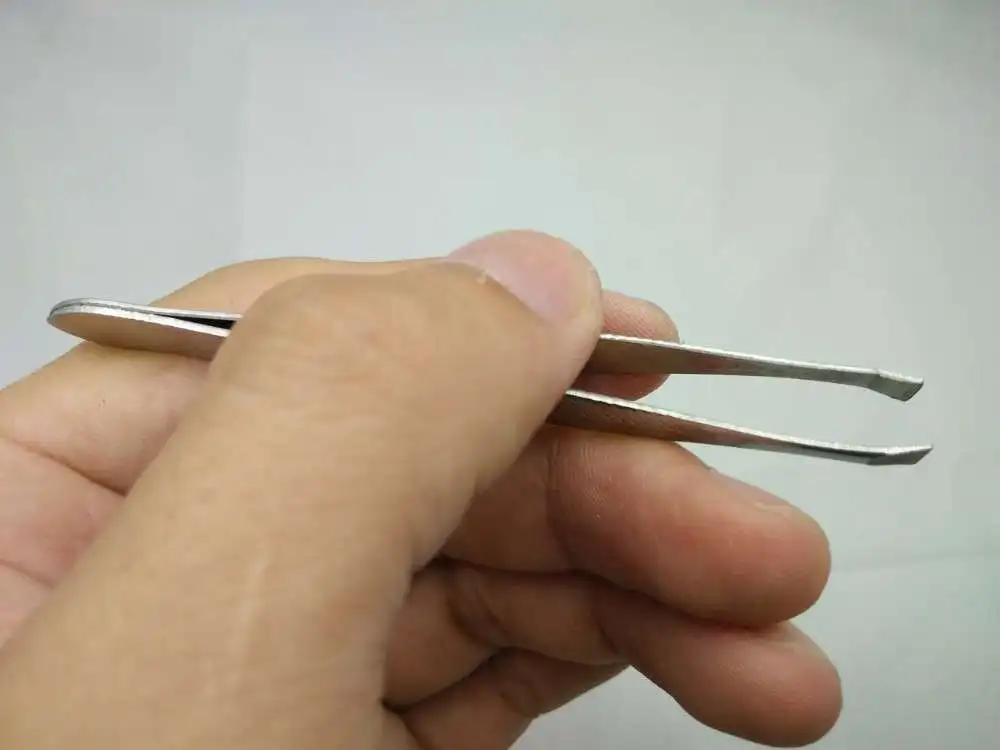 Tweezer คิ้วหญิงเครื่องมือแต่งหน้าแหนบโฟลเดอร์คิ้วกรรไกรคลิป Eyelid Eyelash Curler สแตนเลสดึงแบนขาย