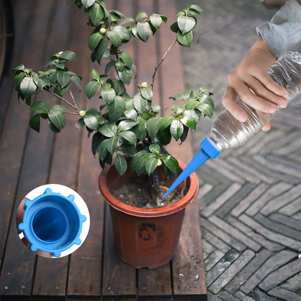 4 Buah/Banyak Otomatis Penyiraman Perangkat Dapat Disesuaikan Air Rembesan Air Dripper dengan Switch Control Valve untuk Rumah, Taman