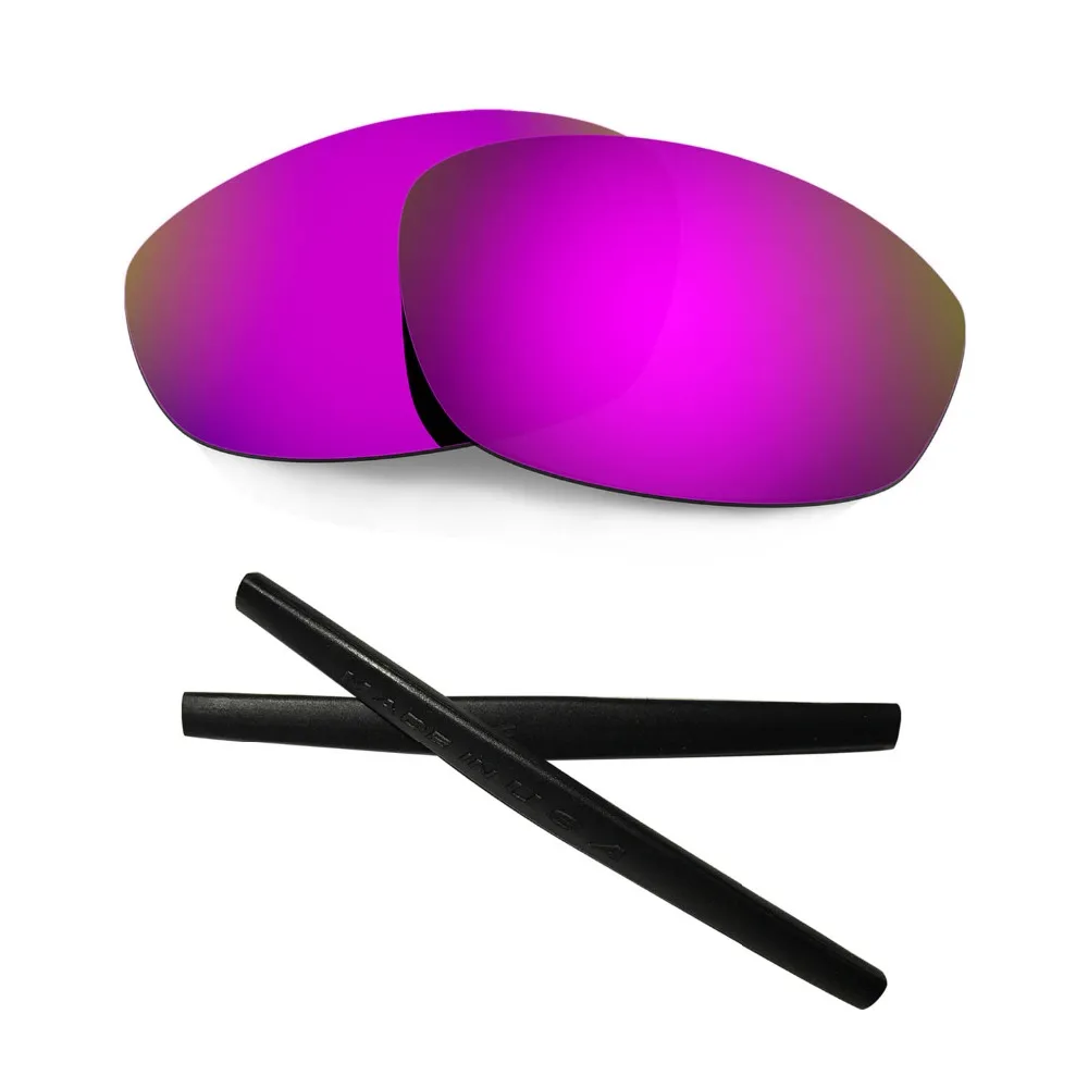 HKUCO For  Whisker Purple Polarized Replacement Lenses And Black Earsocks Rubber Kit Combined sale