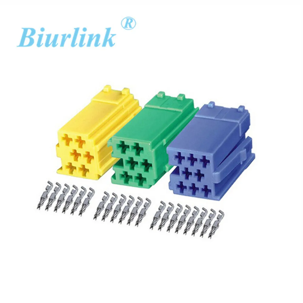 Części kabla samochodowego audio Mini ISO Męskie złącze wtykowe Zestaw naprawczy MINI ISO Adapter