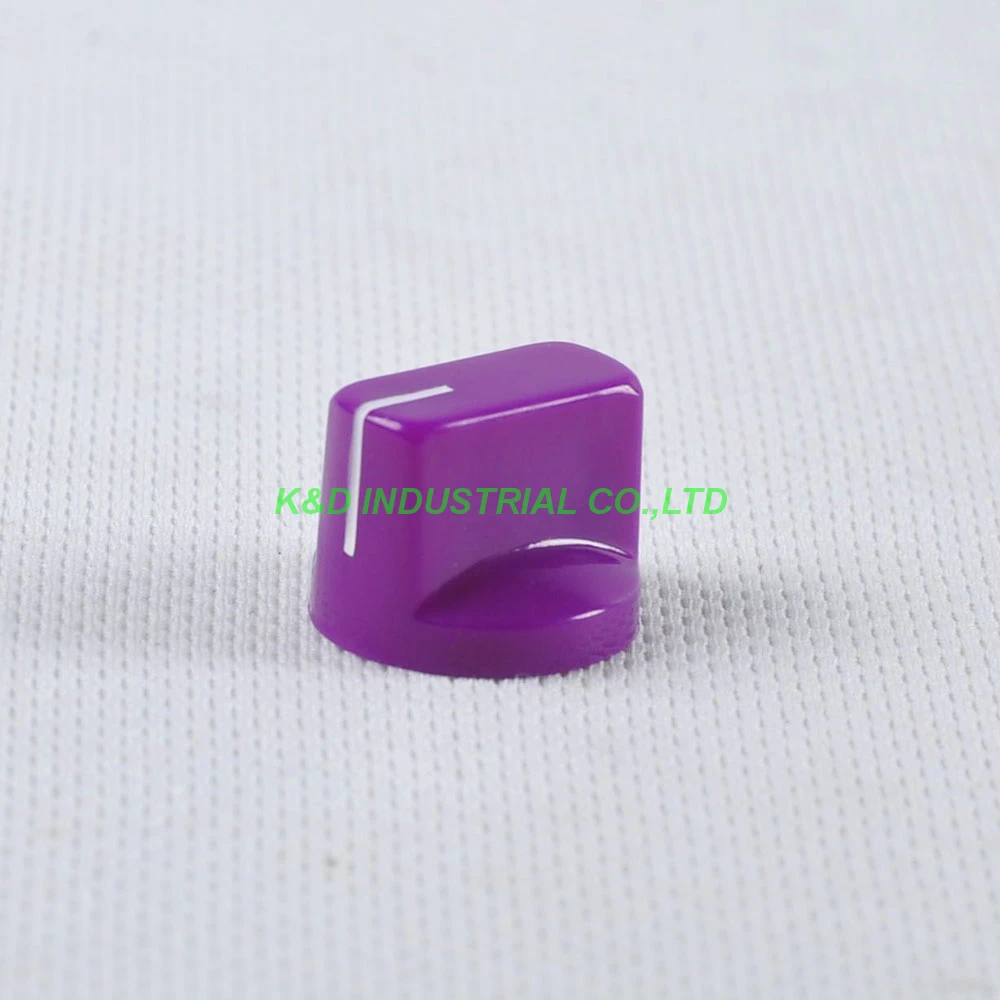 

10pcs Colorful Purple Rotary Volume Control Plastic Potentiometer Knob Knurled Shaft Hole