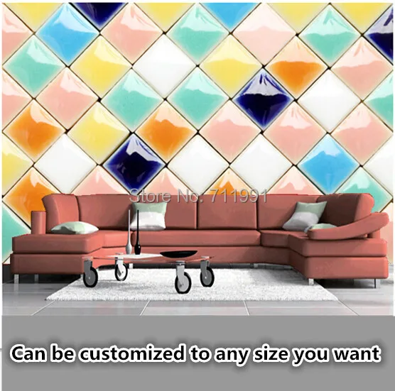 

Free shipping custom wallpaper mural modern 3D geometric prism pattern sofa bedroom TV backdrop wallpaper Wallpaper for children