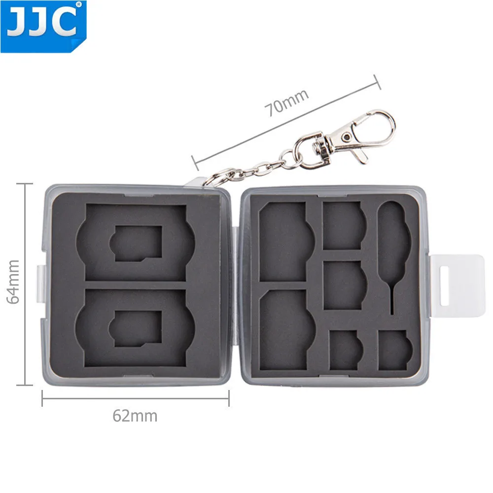 JJC المياه مقاومة حامل تخزين ذاكرة الكاميرا بطاقة حقيبة SD MSD 2 SIM مايكرو SIM نانو سيم بطاقات حالة