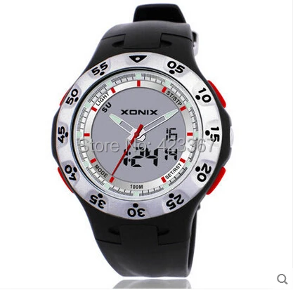 XONIX Men Wristwatch Sports Watches Dual Display Boys Digital Watch Led lighting Waterproof 100m Swim Diver Watch  Watch