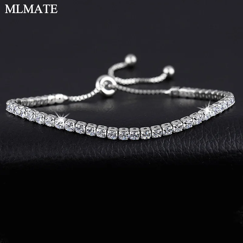 5 Colors Fashion Cubic Zirconia Tennis Bracelet & Bangles for Charm Women Gifts New Luxury Armbanden Bridal Wedding Jewelr