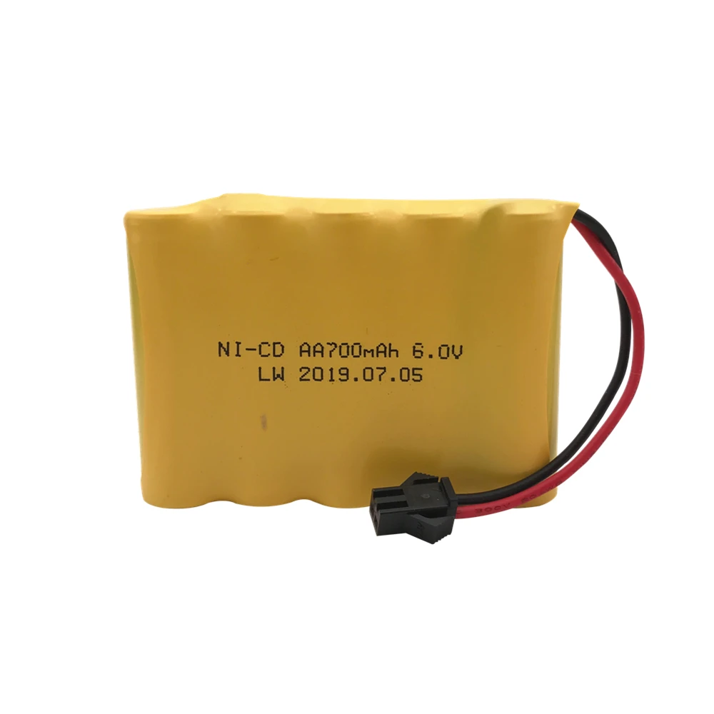 6V 700 mAh NI-CD AA NICD แบตเตอรี่สำหรับ RC ของเล่นรถเรือปืนรถบรรทุกรถไฟ RC ของเล่นรุ่น 6V Ni-CD แบตเตอรี่