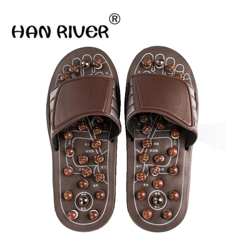 Massage slippers magnetic therapy jade plantar foot massage shoes indoor household antiskid massage for men and women