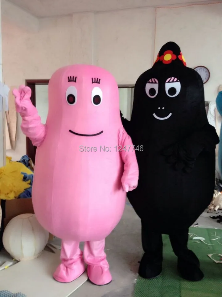 Best price pink BarbaPapa mascot costume lovely beard papa adult Mascotte cartoon character suit EMS free shipping