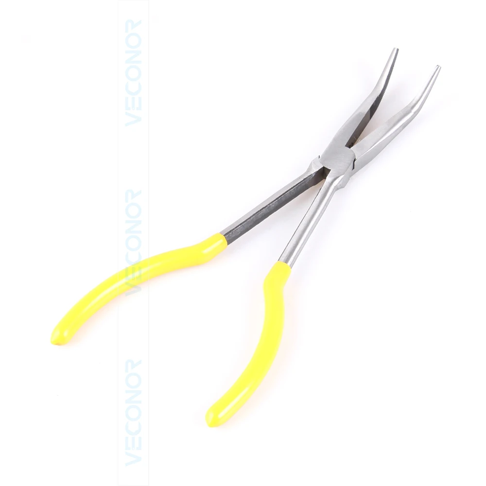 11 Inch Multi-functional 45 Degree Bent Needle Nose Plier Mechanics Hand Tools