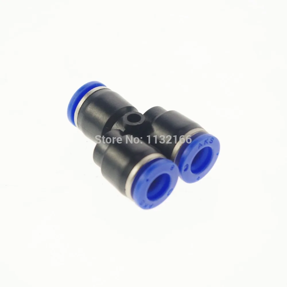 

10 pieces Tube OD 6mm Push In Equal Y Pneumatic Jointer Connector Fitting