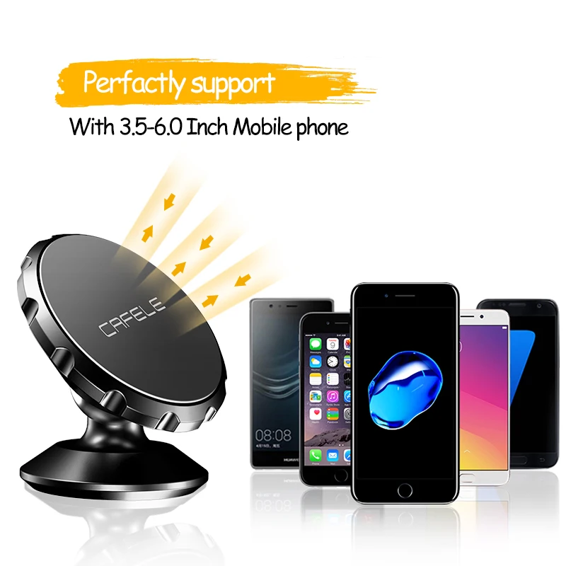 CAFELE Universal Magnetic Car Phone Holder 360 Rotation Air Vent Mount Phone Stand for iPhone X Samsung S10 Car GPS Phone Holder