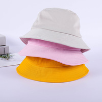 Solid Panama Hat For Men Women Pure Color Simple Hip Hop Cap Black White Pink Yellow Purple Beige Sunscreen Bucket Hats YY169