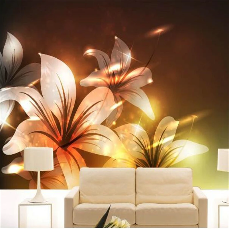 Metal warm flowers New large Custom 3d wallpaper marble pillar mural wall paper papel de parede wall stickers