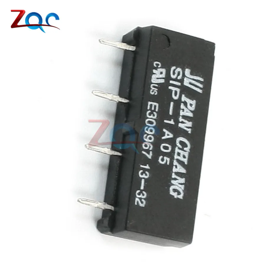 Seco Reed Switch Relé para PAN Channel, 5V, 4PIN, DC Resistência, SIP-1A05, Novo, 5Pcs