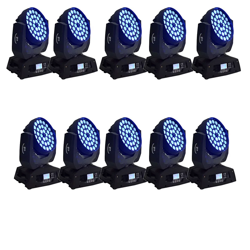 

10pcs/lot dj light kit led wash moving head 4 in1 zoom 36 x 12w rgbw zoom wash LED moving heads