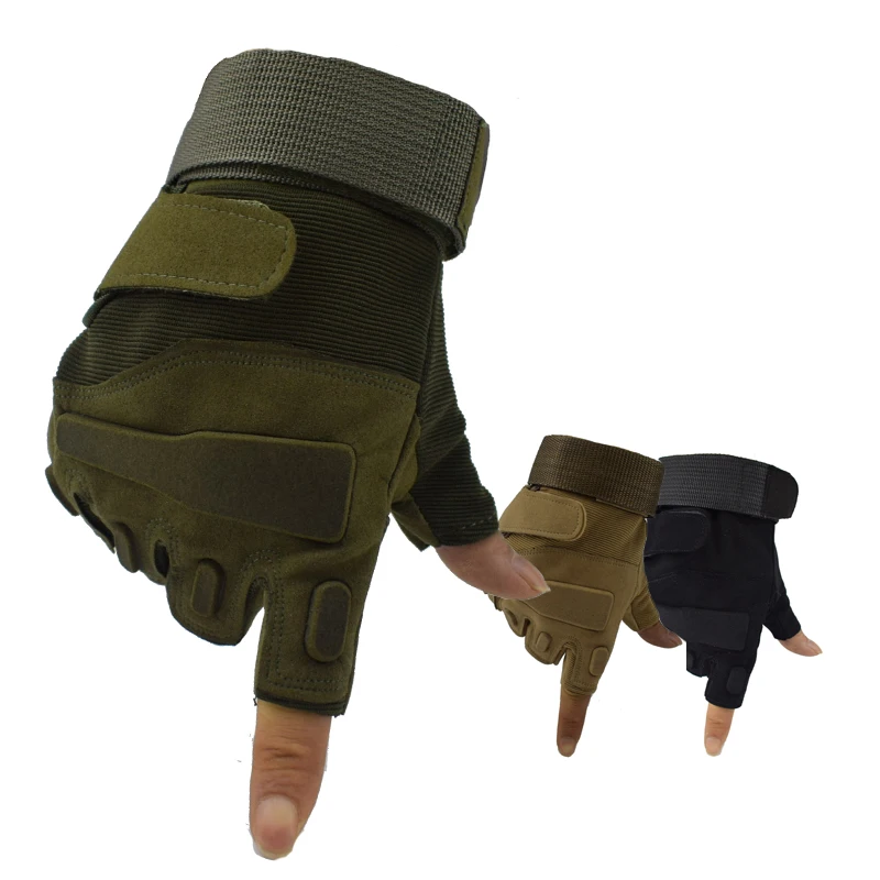 

Men Sport Fingerless Gloves Men Combat Tactical Gloves Half Finger Hiking Cycling Camping Gloves