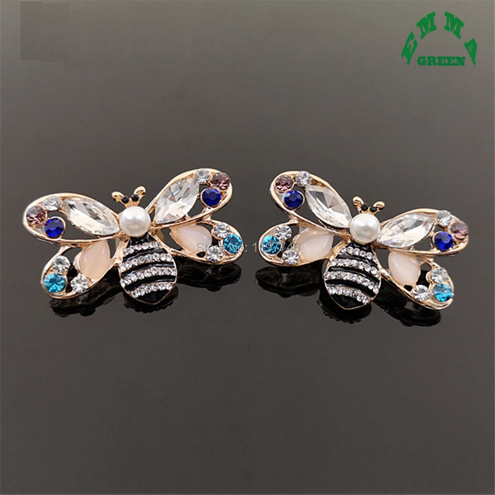 Birthstone Crystal Butterfly Floating Charms Enamel Rhinestone Flat Back Embellishment Hair Garment Jewelry Accessories 5pcs