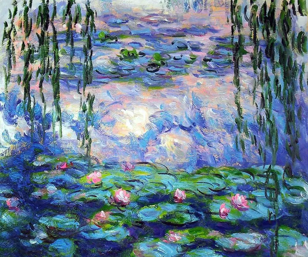 

Hand Painted Flower Oil Canvas Painting Landscape Painting Water Lilies by Claude Monet Wall Arts for Home Decor High Quality